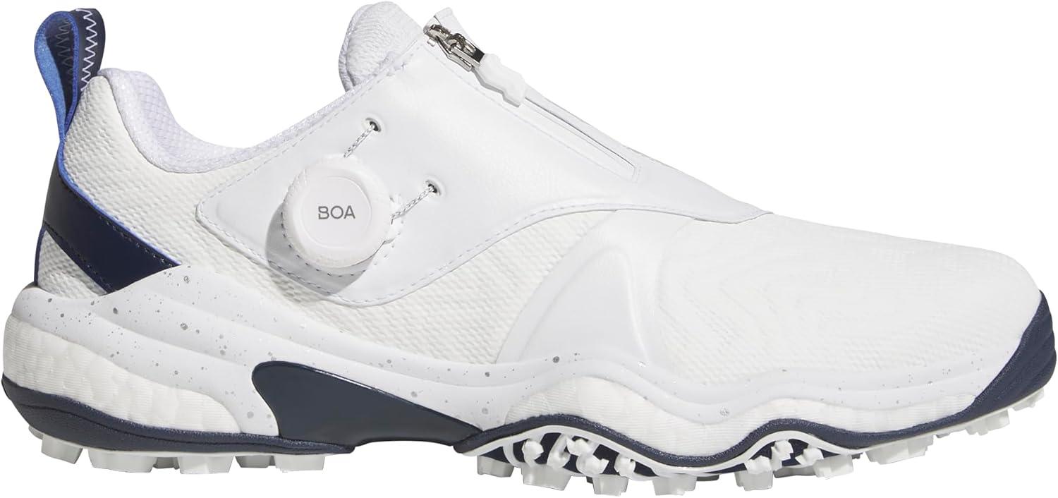 imageadidas Mens CodeChaos BOA 25 Spikeless Golf ShoesFootwear WhiteSilver MetallicCollegiate Navy