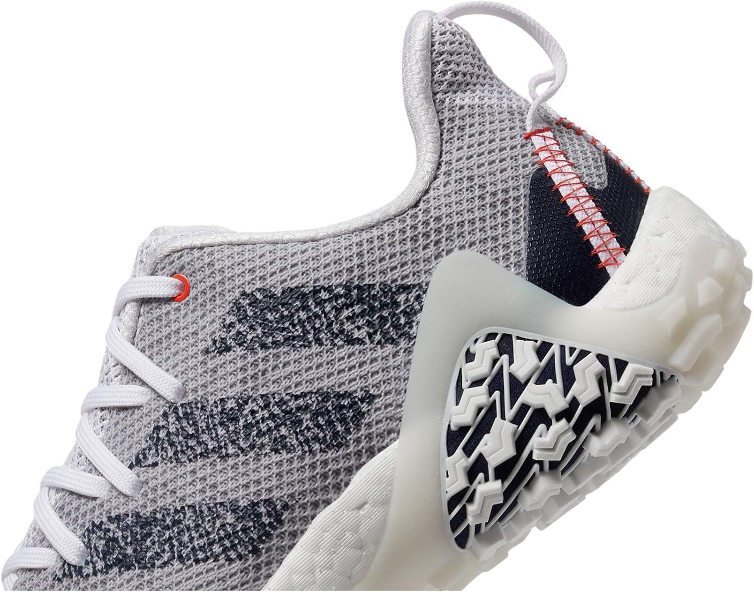 imageadidas Mens Codechaos 22 Spikeless Golf Golf Sneakers Shoes Silver WhiteFootwear WhiteCollegiate NavyBright Red