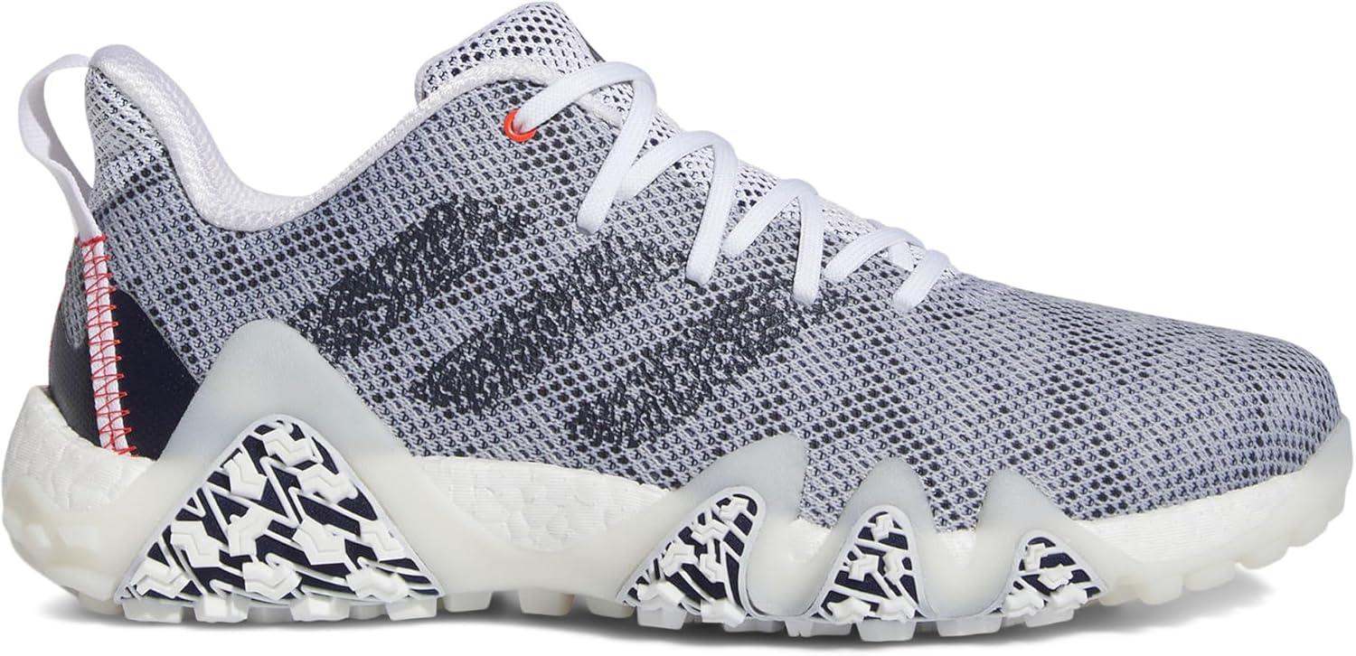 imageadidas Mens Codechaos 22 Spikeless Golf Golf Sneakers Shoes Silver WhiteFootwear WhiteCollegiate NavyBright Red