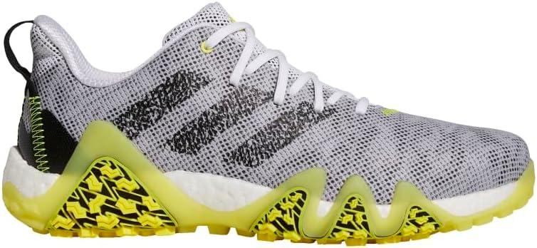 imageadidas Mens Codechaos 22 Spikeless Golf Golf Sneakers Shoes Silver WhiteFootwear WhiteCore BlackBeam Yellow