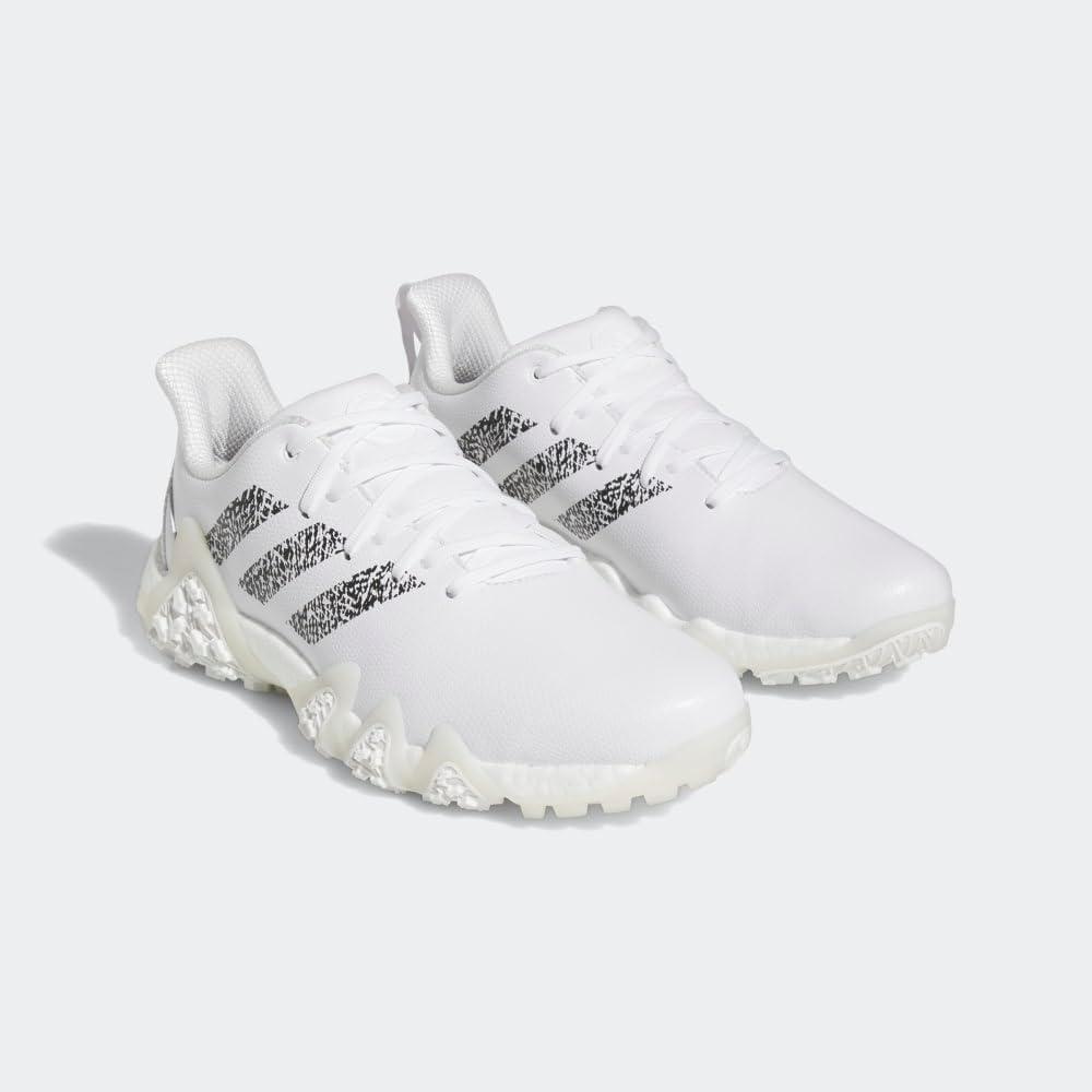 imageadidas Mens Codechaos 22 Spikeless Golf Golf Sneakers Shoes Silver WhiteFootwear WhiteCore BlackCrystal White