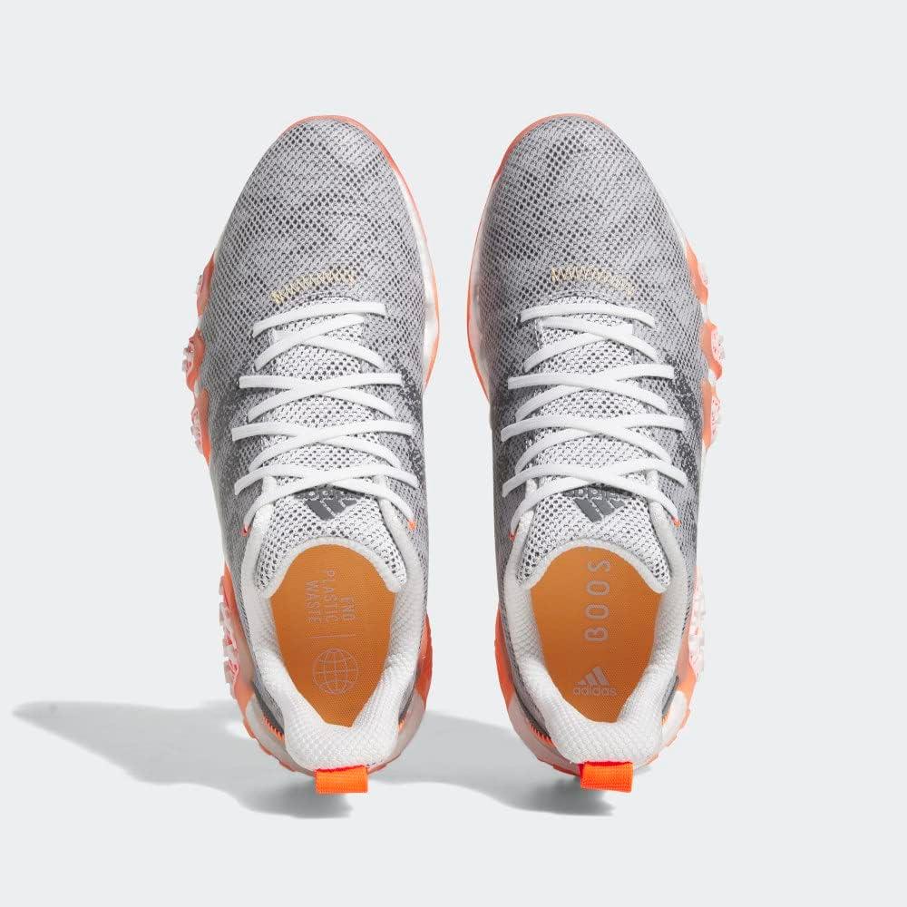 imageadidas Mens Codechaos 22 Spikeless Golf Golf Sneakers Shoes Silver WhiteFootwear WhiteGrey SixSolar Red