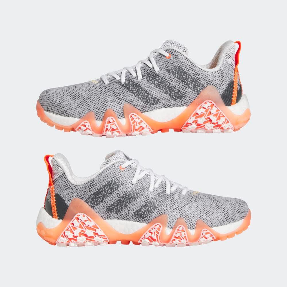 imageadidas Mens Codechaos 22 Spikeless Golf Golf Sneakers Shoes Silver WhiteFootwear WhiteGrey SixSolar Red