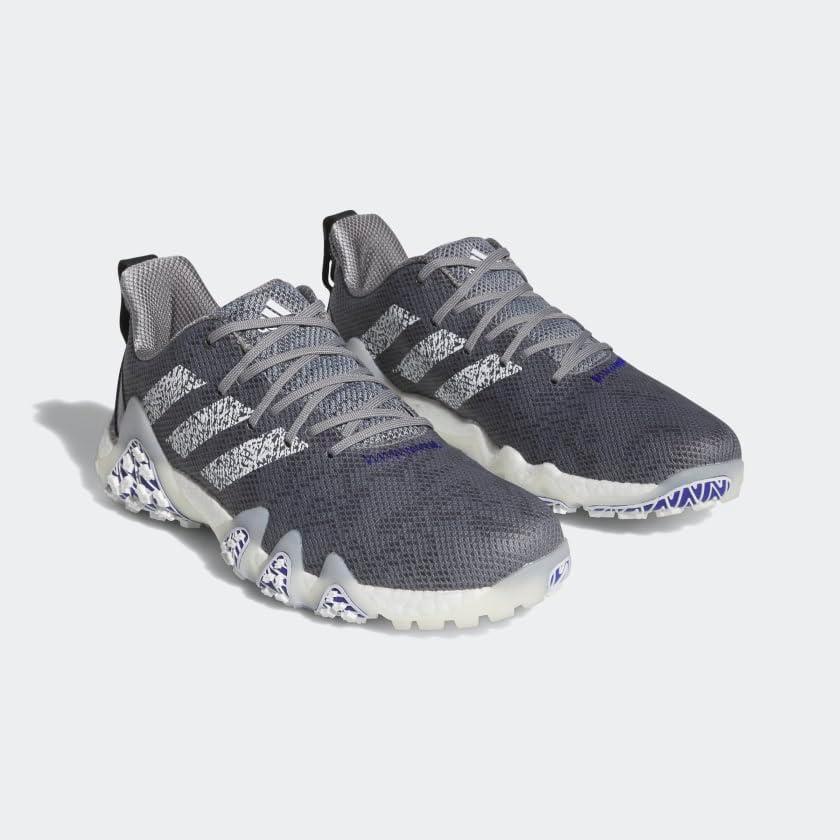 imageadidas Mens Codechaos 22 Spikeless Golf Golf Sneakers Shoes Silver WhiteGrey ThreeFootwear WhiteGrey Six