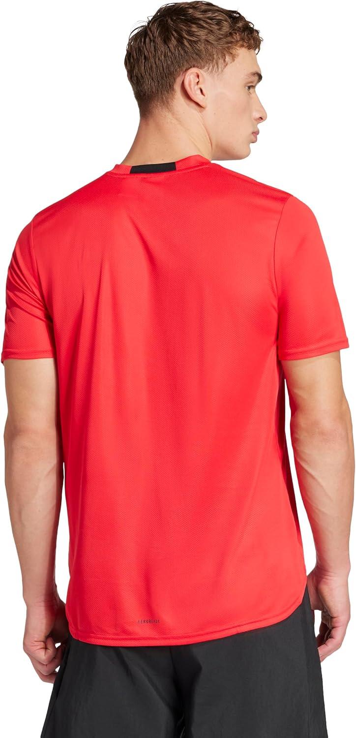 imageadidas Mens Designed 4 Movement TeePure RubyBlack