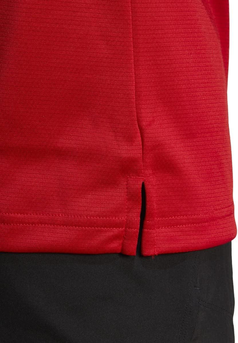 imageadidas Mens Designed to Move 3Stripes Polo ShirtBetter ScarletBlack