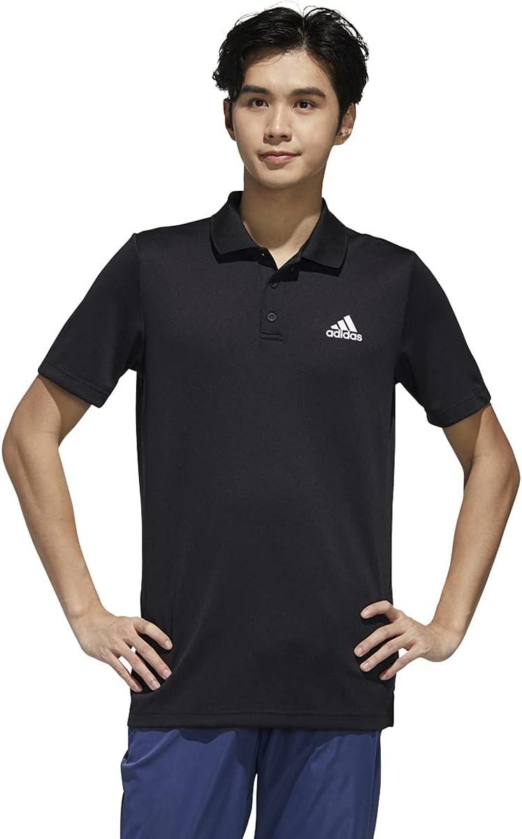 imageadidas Mens Designed to Move 3Stripes Polo ShirtBlackWhite