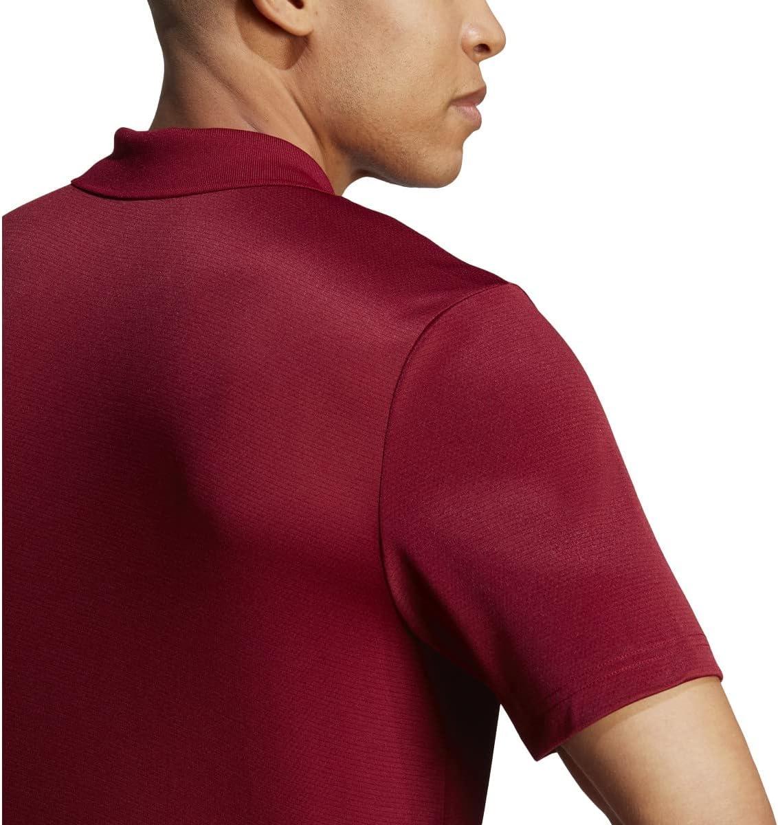 imageadidas Mens Designed to Move 3Stripes Polo ShirtCollegiate BurgundyBlack