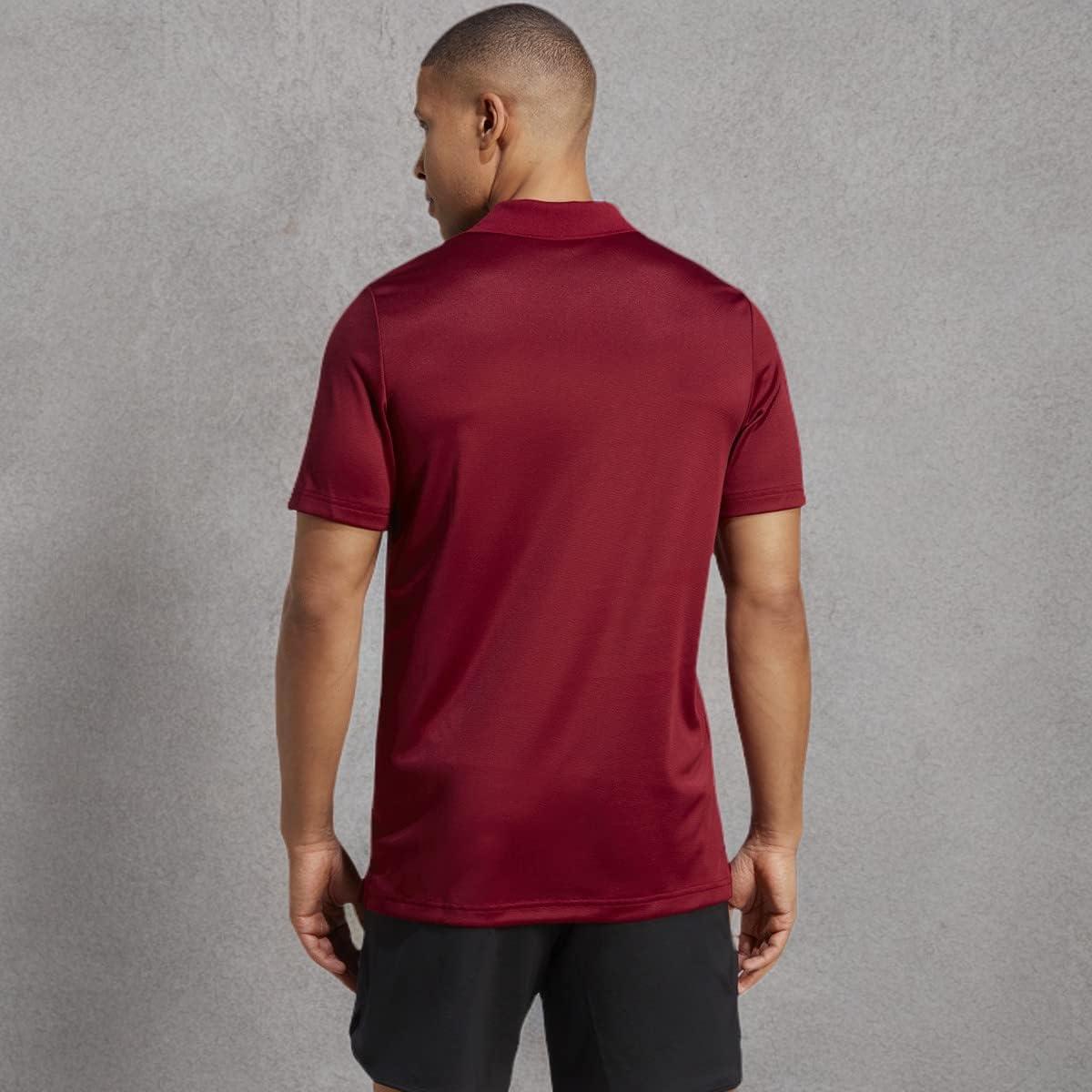 imageadidas Mens Designed to Move 3Stripes Polo ShirtCollegiate BurgundyBlack