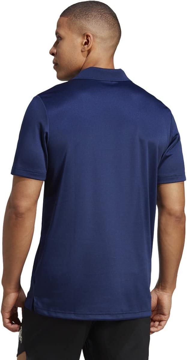 imageadidas Mens Designed to Move 3Stripes Polo ShirtDark BlueWhite