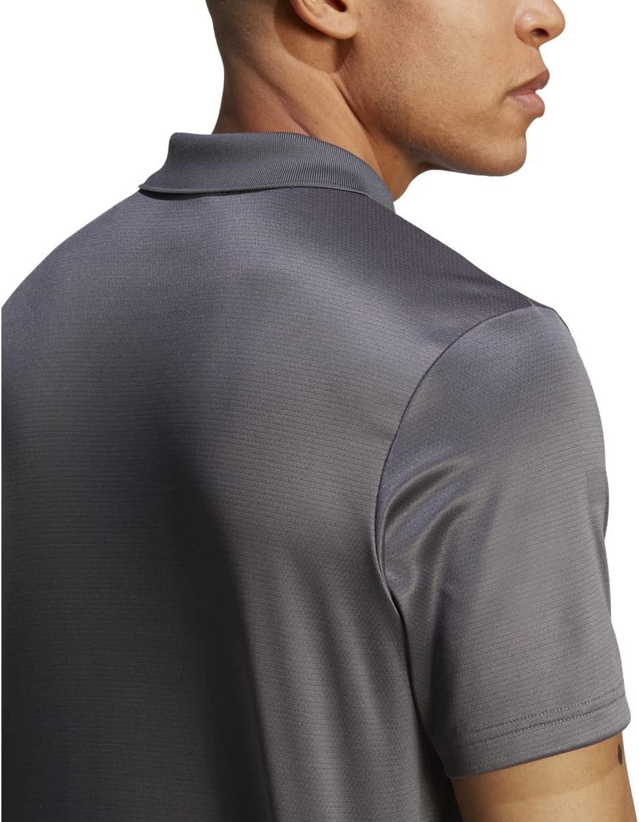 imageadidas Mens Designed to Move 3Stripes Polo ShirtGreyBlack