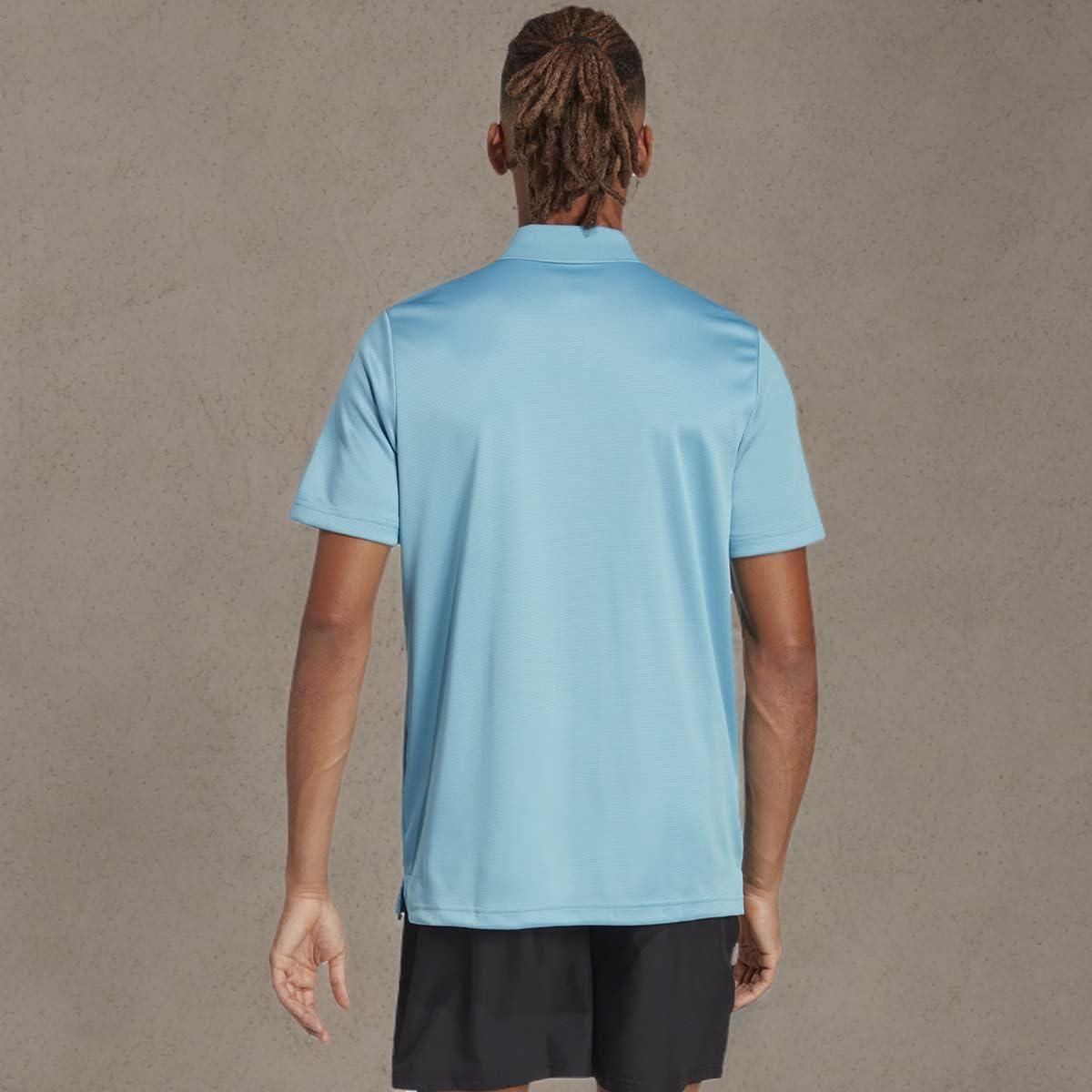 imageadidas Mens Designed to Move 3Stripes Polo ShirtPreloved BlueBlack