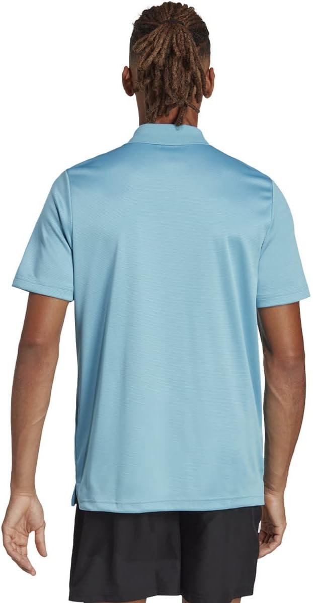 imageadidas Mens Designed to Move 3Stripes Polo ShirtPreloved BlueBlack