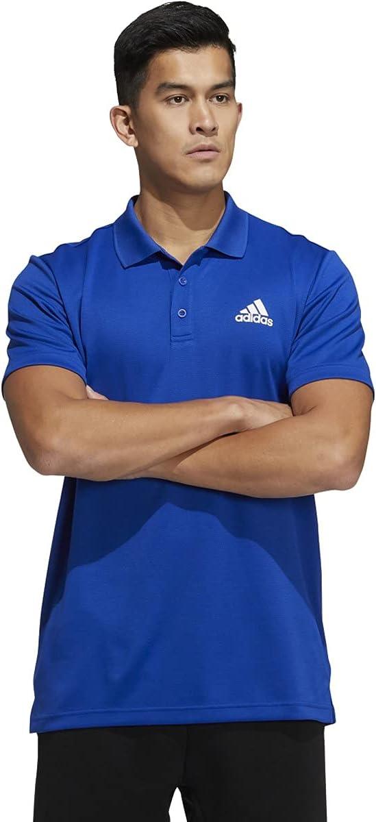 imageadidas Mens Designed to Move 3Stripes Polo ShirtRoyal Blue