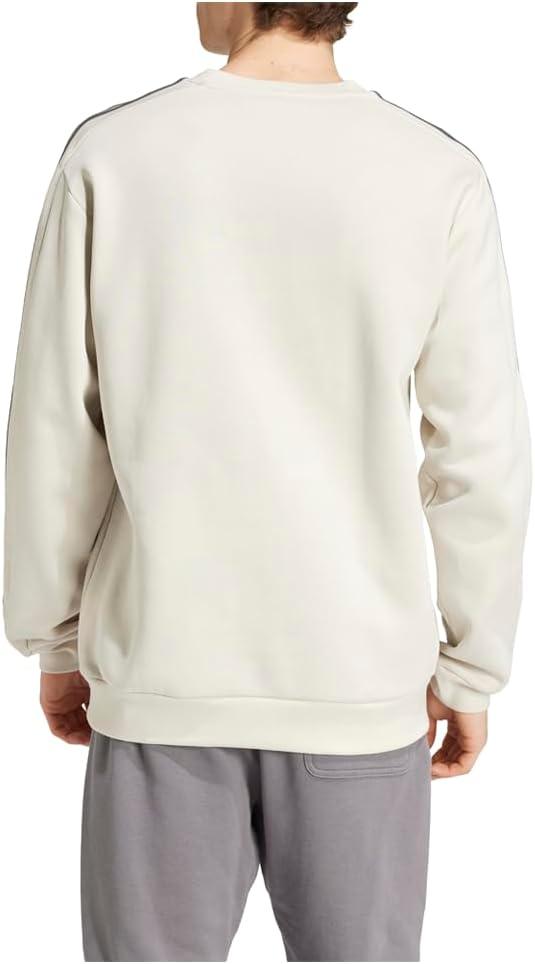 imageadidas Mens Essentials 3Stripes Fleece SweatshirtAlumina