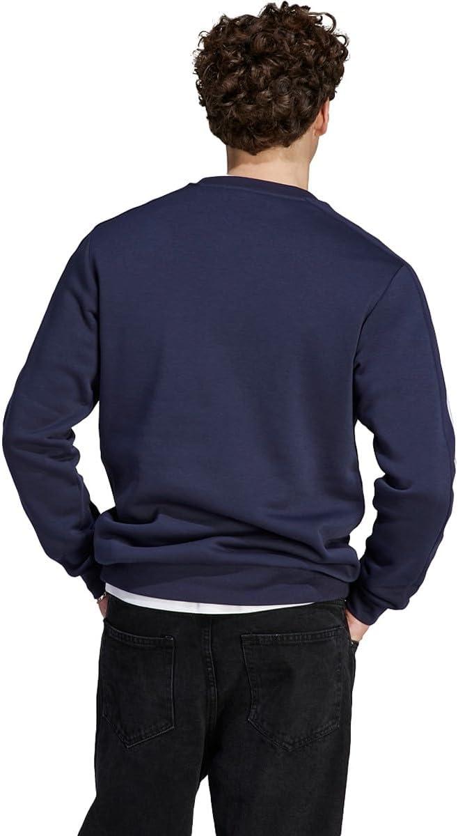imageadidas Mens Essentials 3Stripes Fleece SweatshirtInk