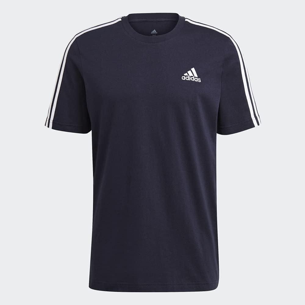 imageadidas Mens Essentials 3stripes TeeLegend Ink