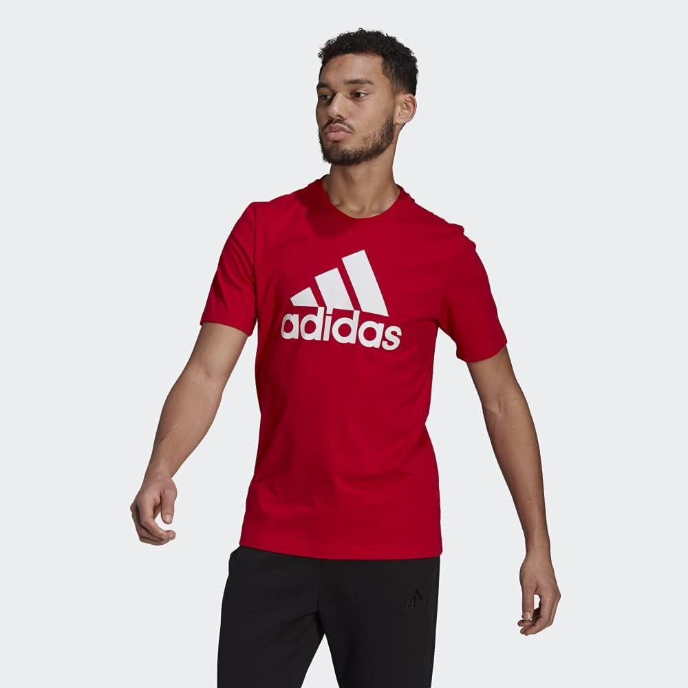 imageadidas Mens Essentials Big Logo Tee BlackwhiteScarletWhite