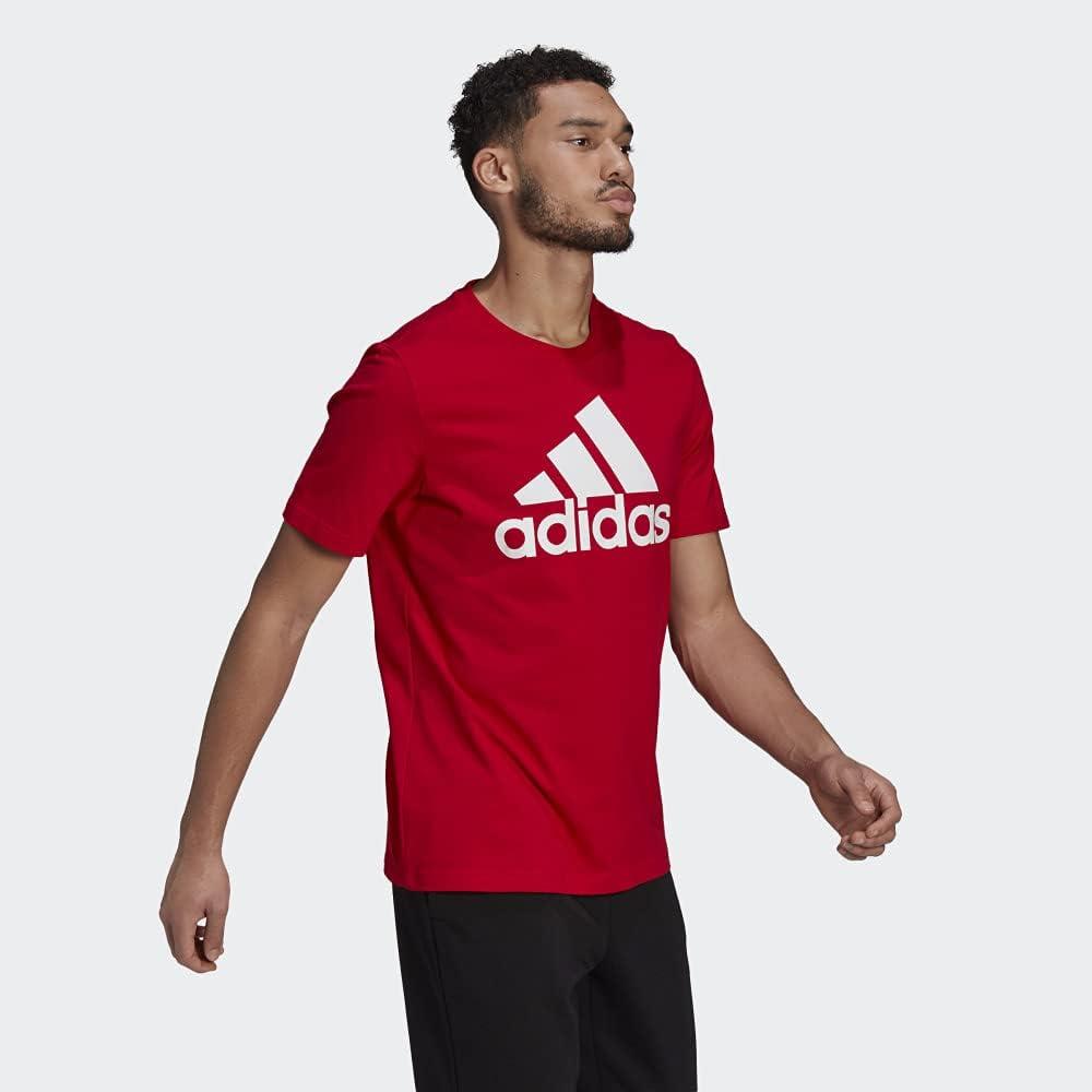 imageadidas Mens Essentials Big Logo Tee BlackwhiteScarletWhite