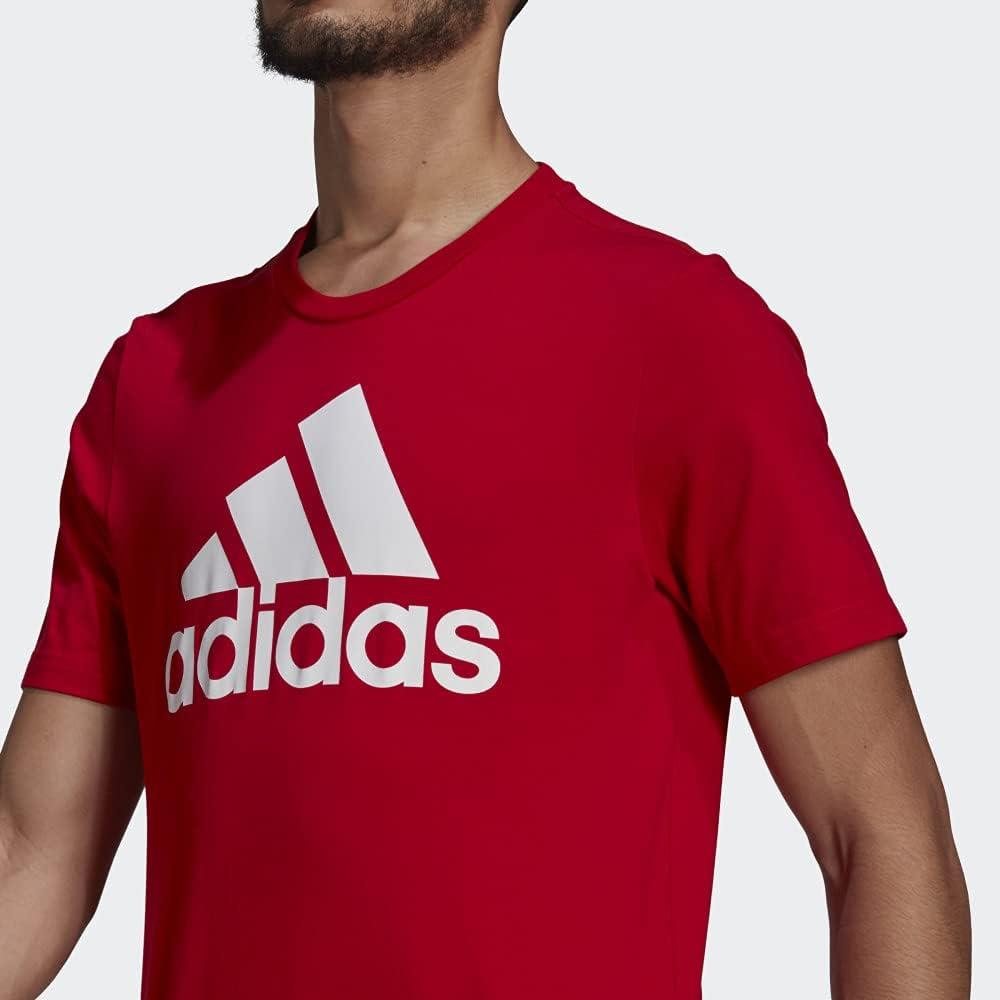 imageadidas Mens Essentials Big Logo Tee BlackwhiteScarletWhite