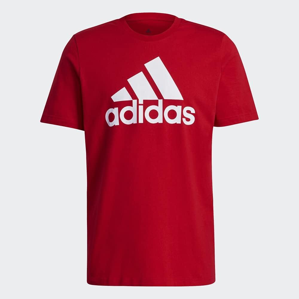 imageadidas Mens Essentials Big Logo Tee BlackwhiteScarletWhite