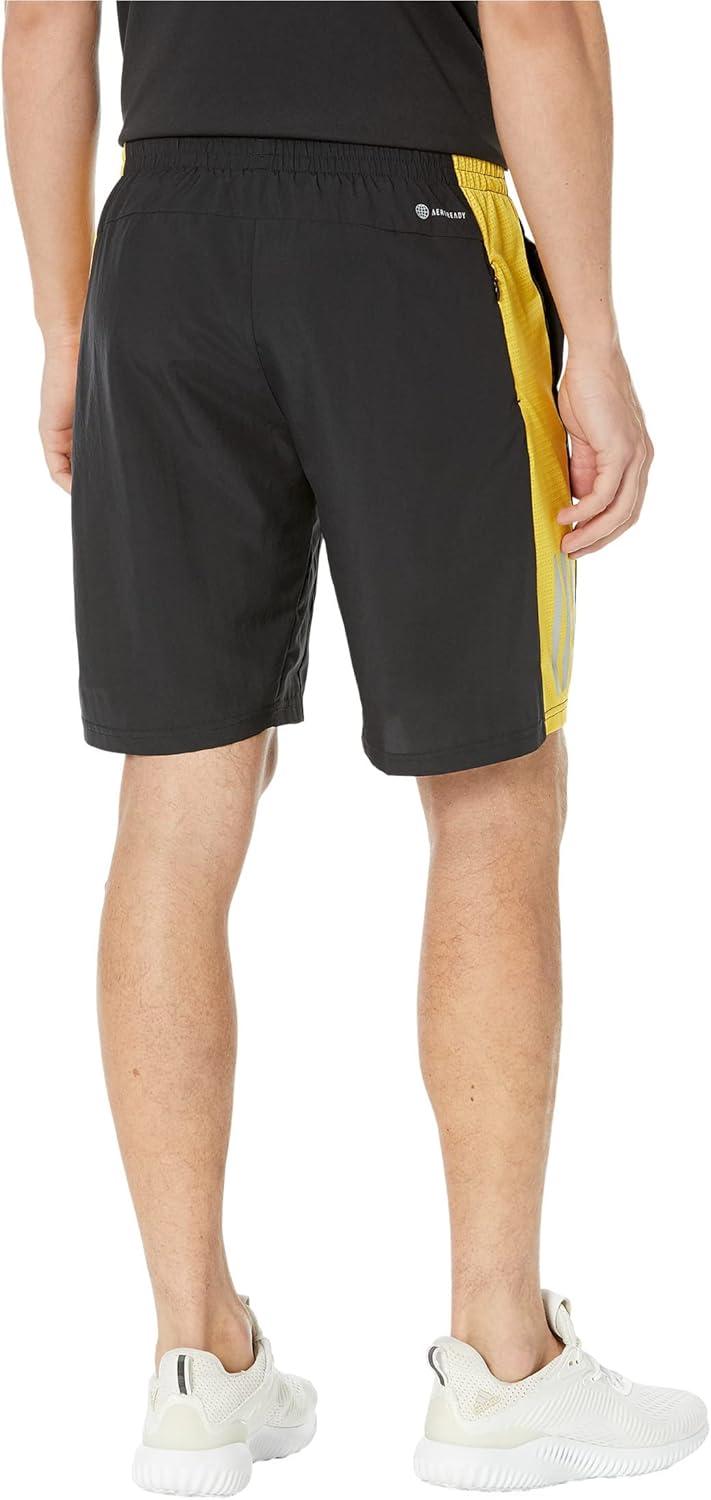 imageadidas Mens Own The Run ShortsBlackBold GoldReflective Silver