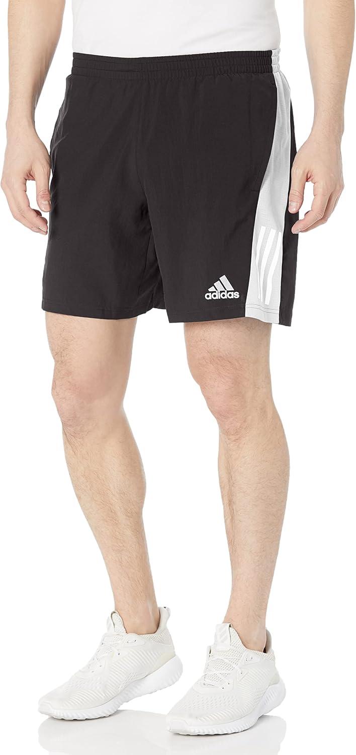 imageadidas Mens Own The Run ShortsBlackWhiteReflective Silver