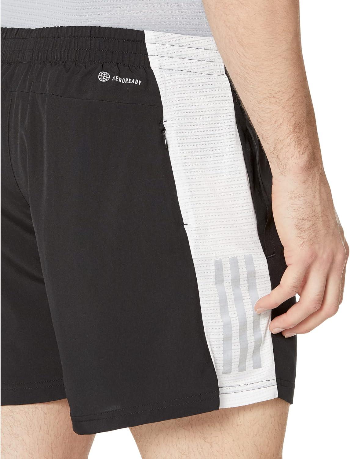imageadidas Mens Own The Run ShortsBlackWhiteReflective Silver
