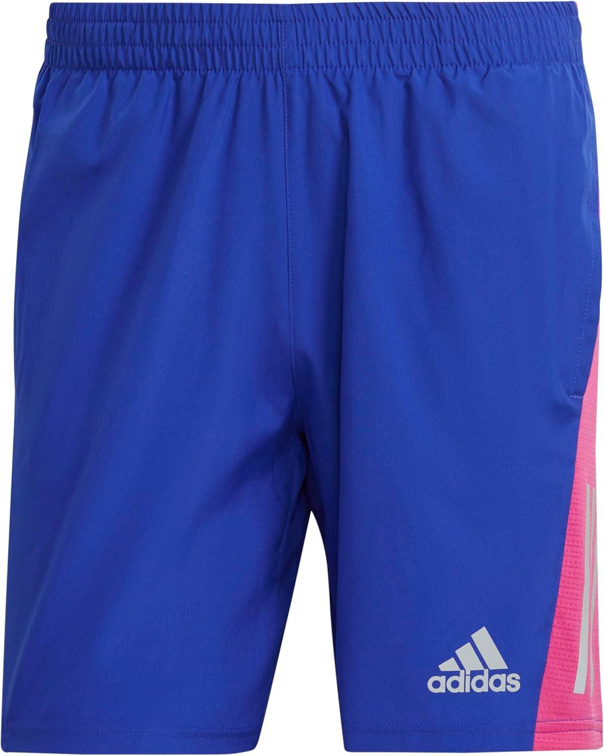 imageadidas Mens Own The Run ShortsLucid BlueSemi Lucid FuchsiaReflective Silver 2023