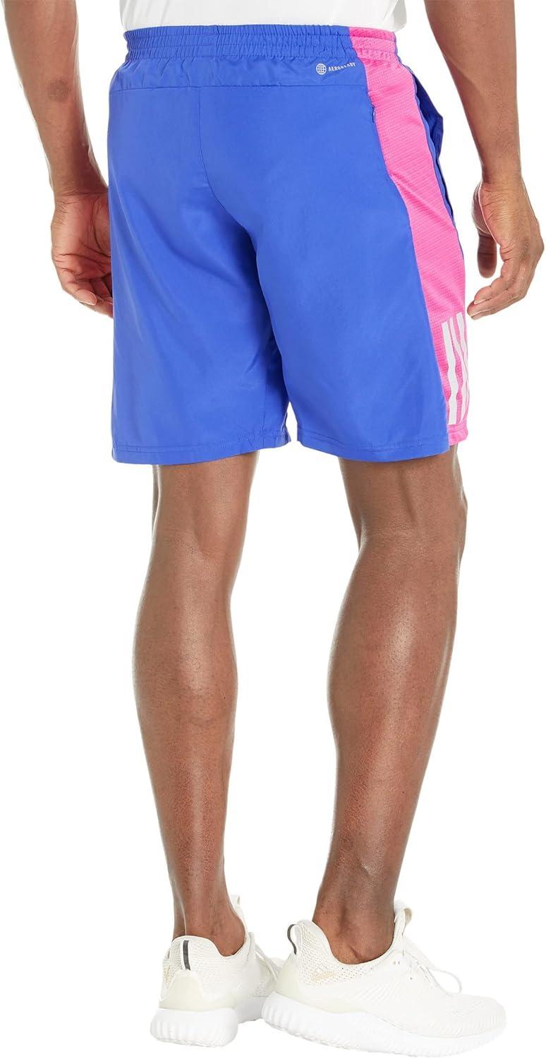 imageadidas Mens Own The Run ShortsLucid BlueSemi Lucid FuchsiaReflective Silver