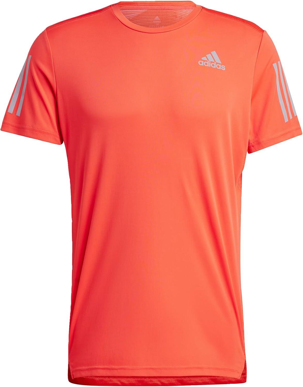 imageadidas Mens Own The Run TShirtBright RedReflective Silver