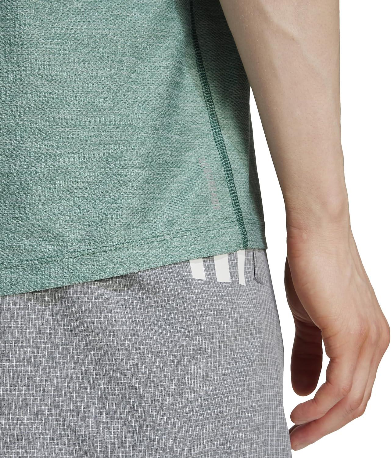 imageadidas Mens Own The Run TShirtCollegiate GreenWhite Melange