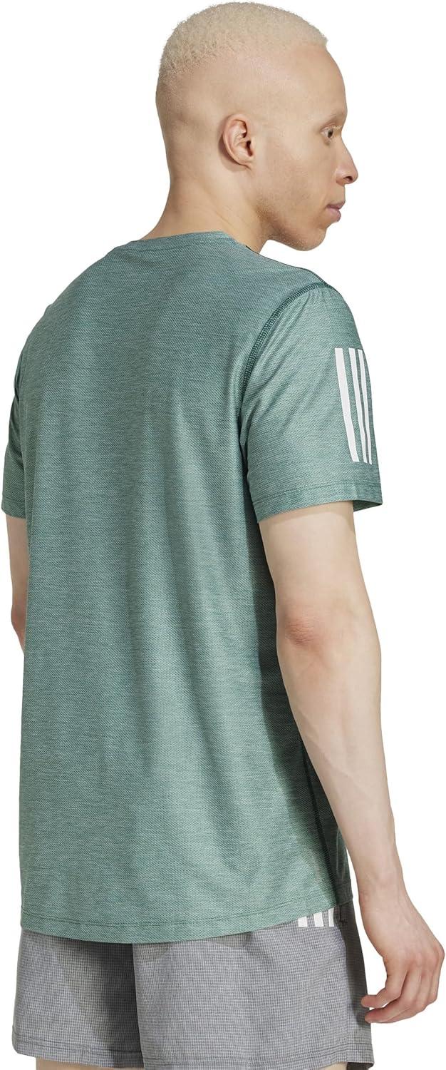 imageadidas Mens Own The Run TShirtCollegiate GreenWhite Melange