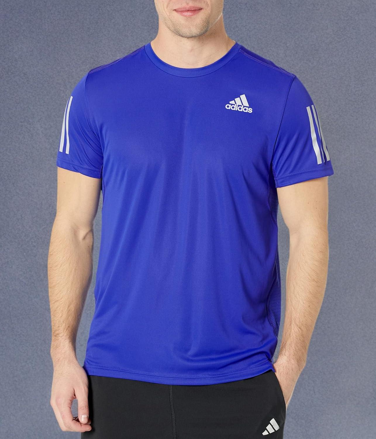 imageadidas Mens Own The Run TShirtLucid BlueReflective Silver
