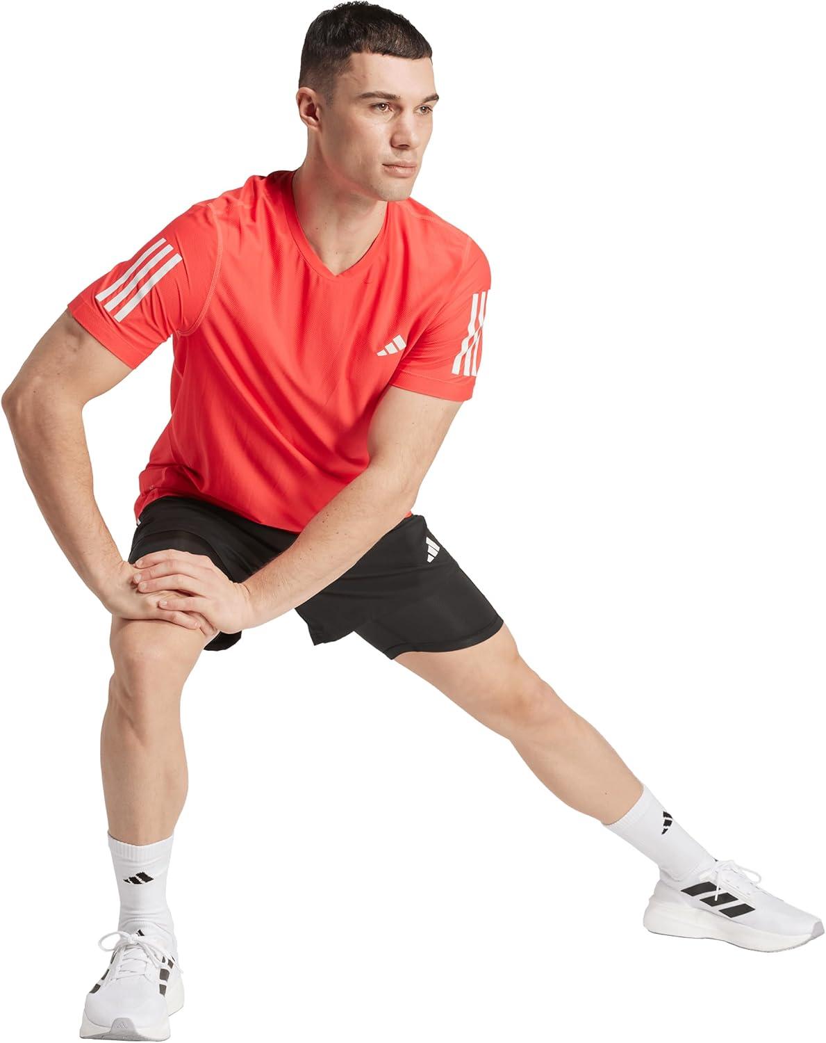 imageadidas Mens Own The Run TShirtSemi Lucid Red