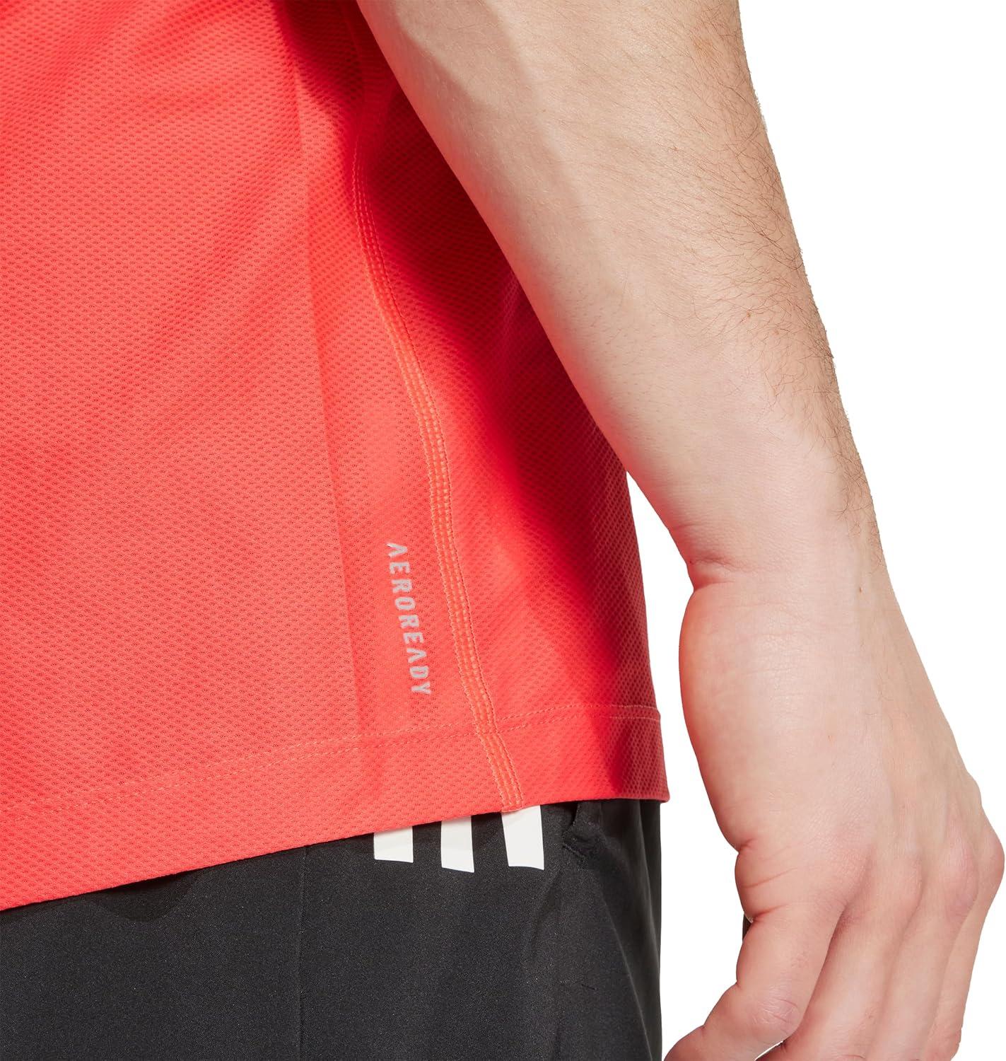 imageadidas Mens Own The Run TShirtSemi Lucid Red