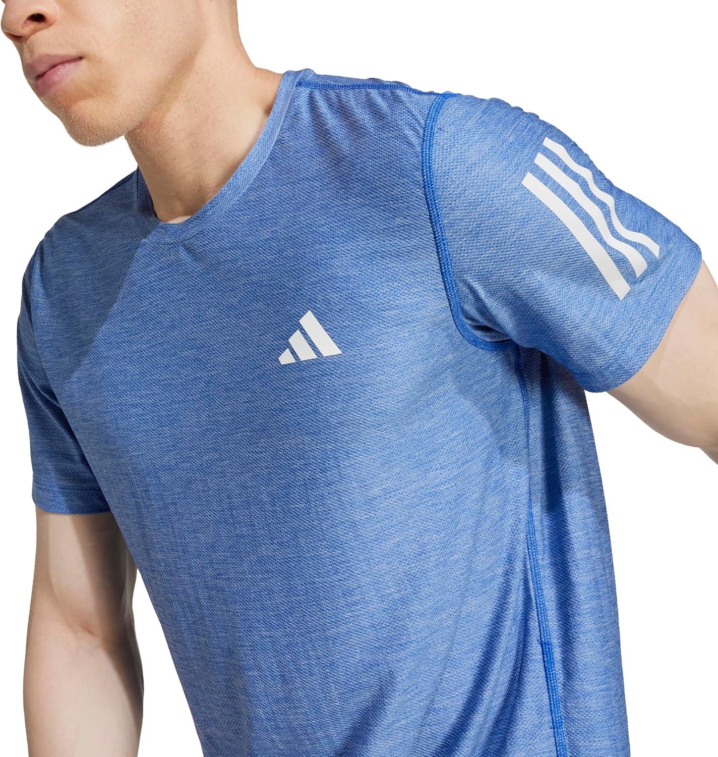 imageadidas Mens Own The Run TShirtTeam Royal BlueWhite Melange