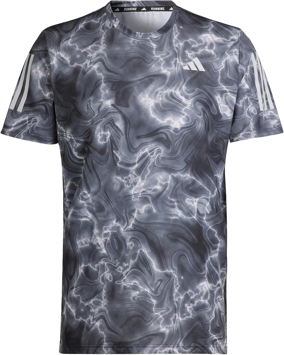 imageadidas Mens Own The Run TShirtWhiteBlackGrey