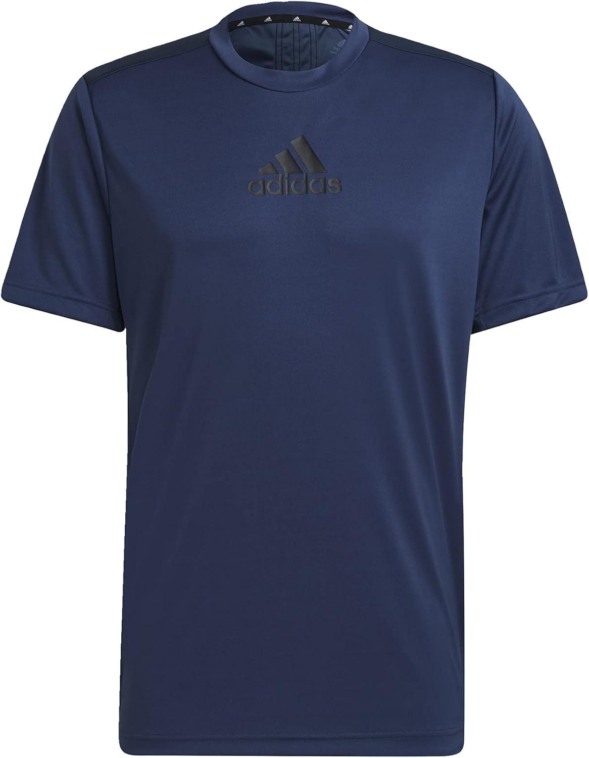 imageadidas Mens Primeblue Designed 2 Move 3Stripes TeeCrew NavyBlack