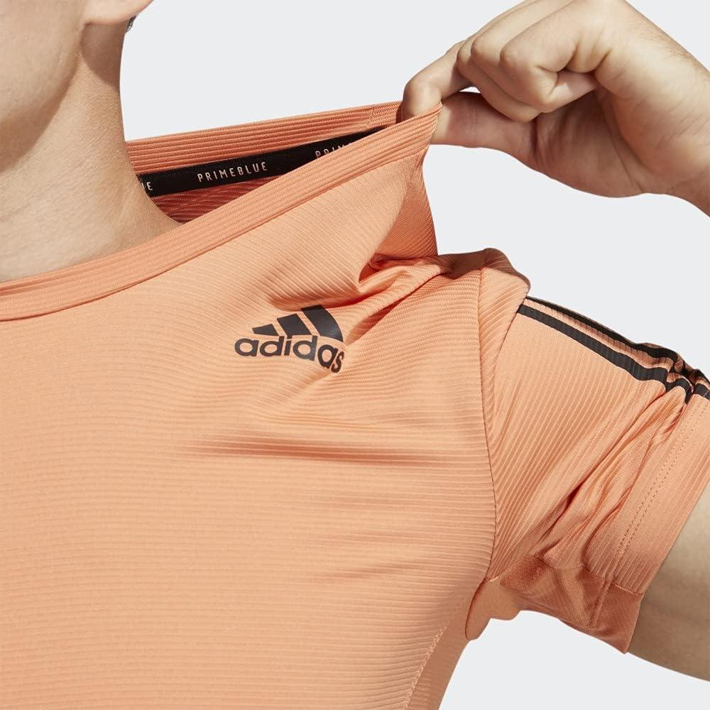 imageadidas Mens Primeblue Designed 2 Move 3Stripes TeeHazy Copper