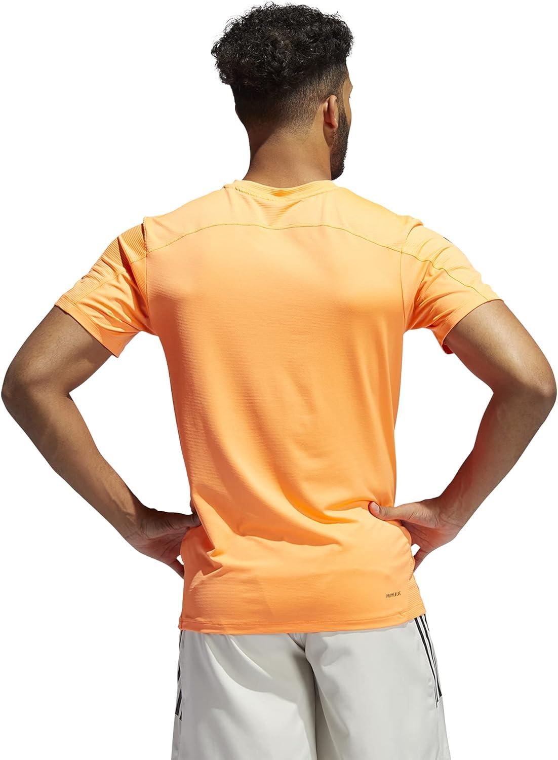 imageadidas Mens Primeblue Designed 2 Move 3Stripes TeeScreaming Orange