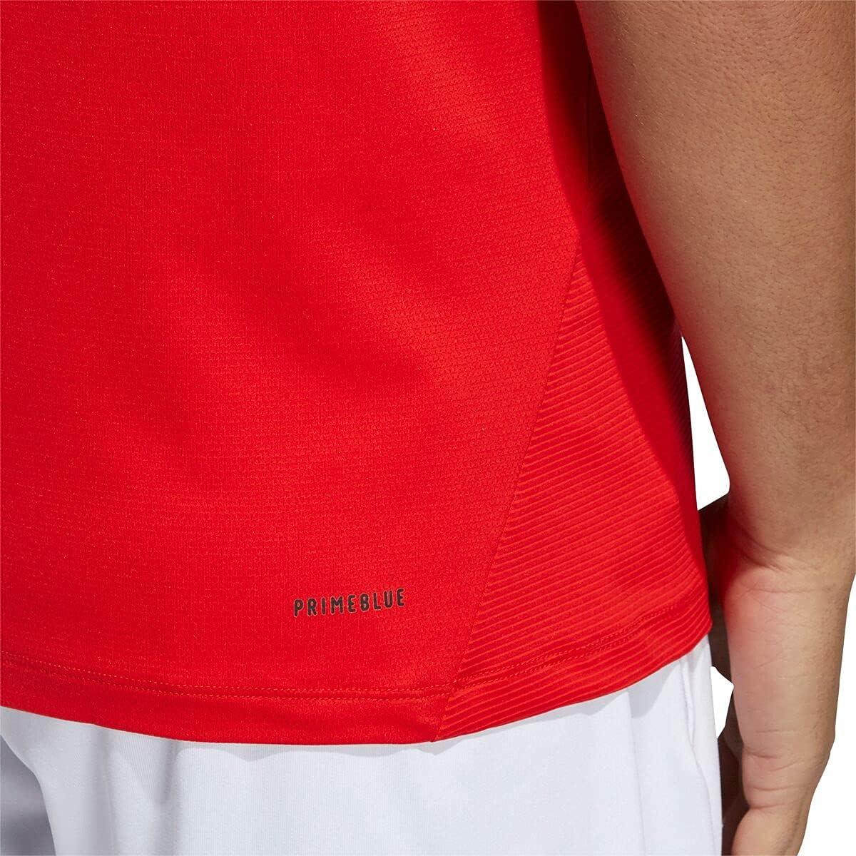 imageadidas Mens Primeblue Designed 2 Move 3Stripes TeeVivid Red