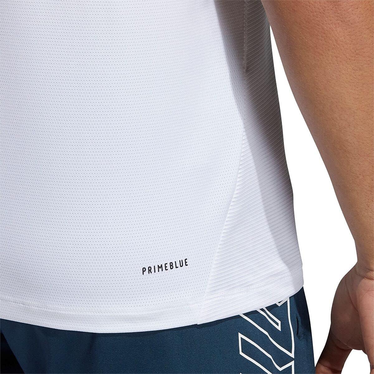 imageadidas Mens Primeblue Designed 2 Move 3Stripes TeeWhite