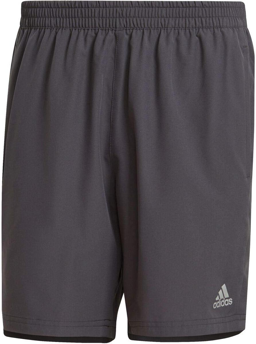 imageadidas Mens Run It 7quot ShortsDark Grey HeatherSolid Grey
