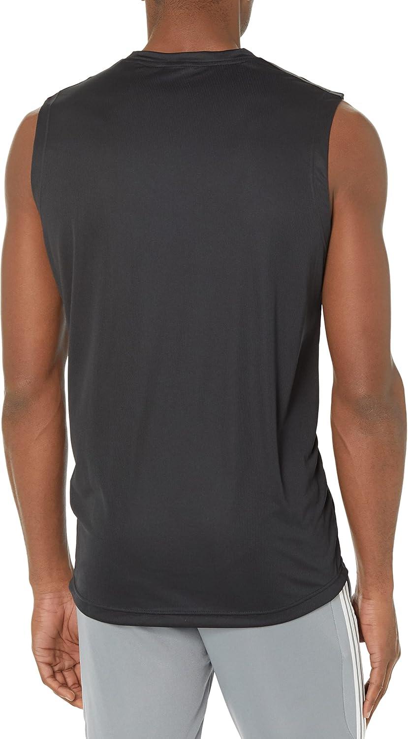 imageadidas Mens Standard Aeroready Designed 2 Move Sport 3Stripes Tank TopBlack