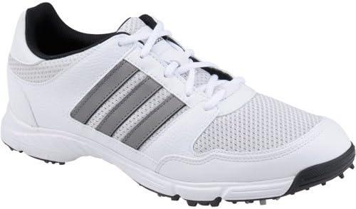 imageadidas Mens Tech Response 20 Golf ShoeWhiteDark Silver Metallic