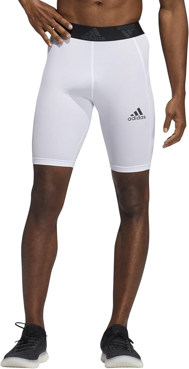 imageadidas Mens Techfit Short TightsWhite