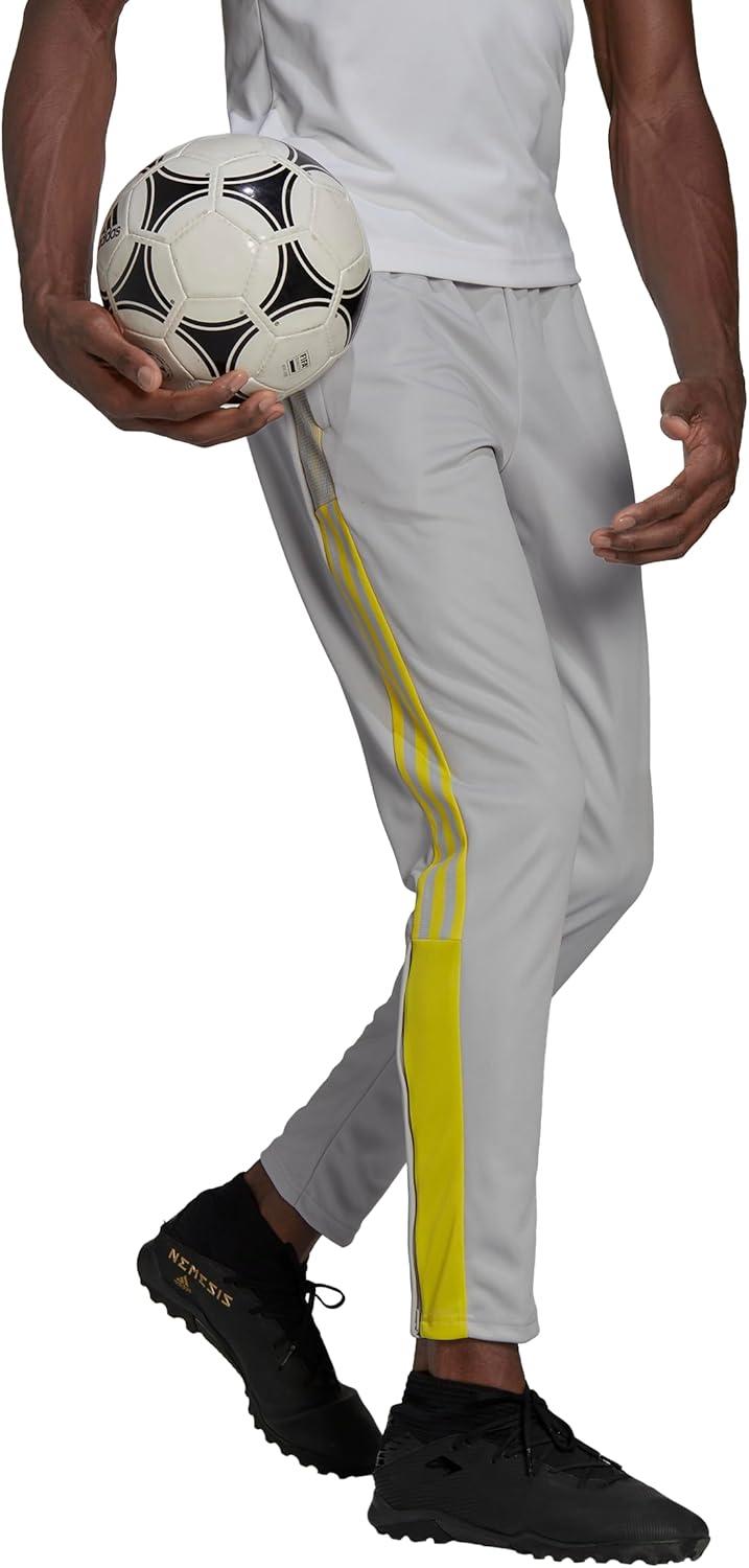 imageadidas Mens Tiro 21 Track PantsTeam Light GreyBright Yellow