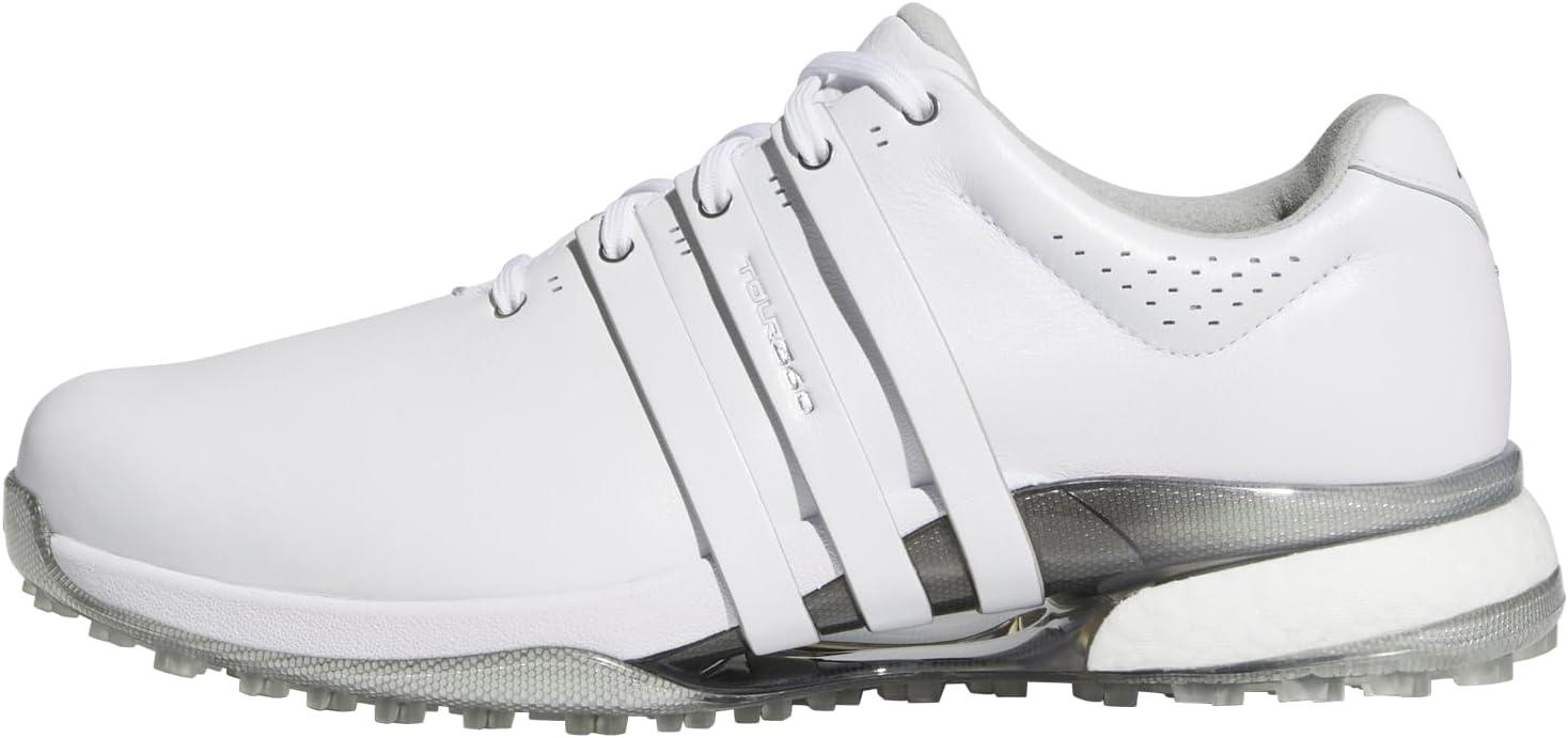 imageadidas Mens Tour360 25 Wide Spikeless ShoesFootwear WhiteFootwear WhiteSilver Metallic