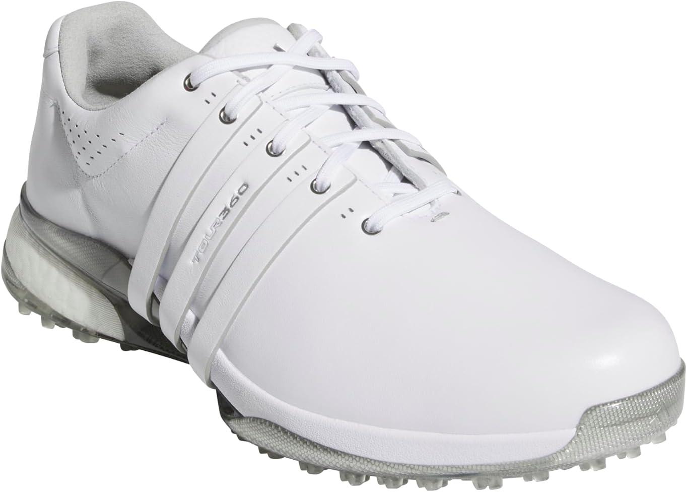imageadidas Mens Tour360 25 Wide Spikeless ShoesFootwear WhiteFootwear WhiteSilver Metallic